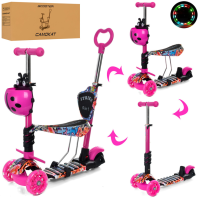 Самокат дитячий MAXI iTrike JR 3-058-I-WP17 з батьківською ручкою Самокат дитячий MAXI iTrike JR 3-058-I-WP17 з батьківською ручкою