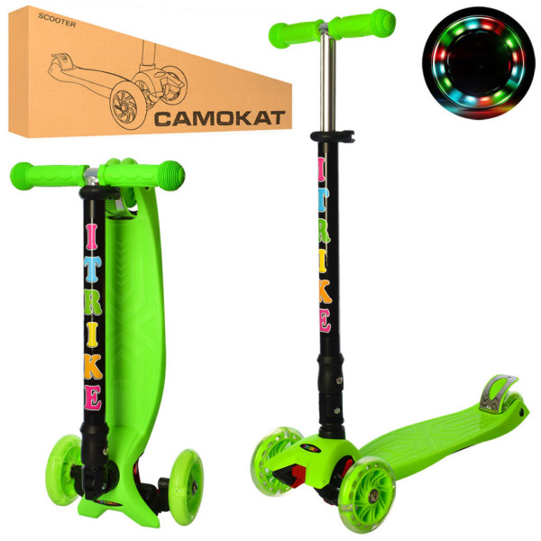 Дитячий самокат iTrike JR 3-003-1-GR MAXI складний (JR3-003-1-GR)