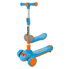 Самокат дитячий 3-х колісний SC2422(Blue) 3в1 колеса що світяться, синій (SC2422(Blue))