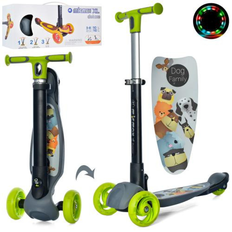 Самокат дитячий MAXI iTrike JR 3-060-35-G складний Самокат дитячий MAXI iTrike JR 3-060-35-G складний