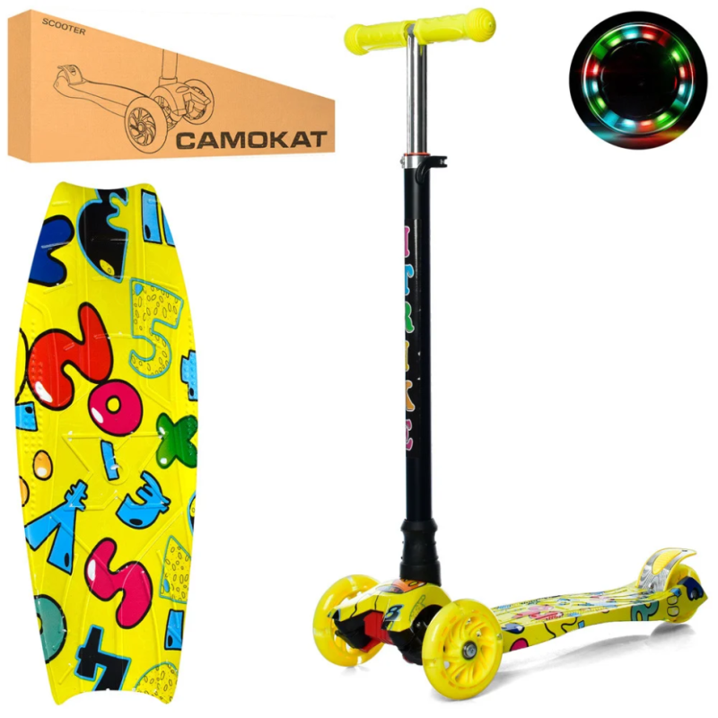 Самокат дитячий MAXI iTrike JR 3-055-3-WP21 з підсвічуванням