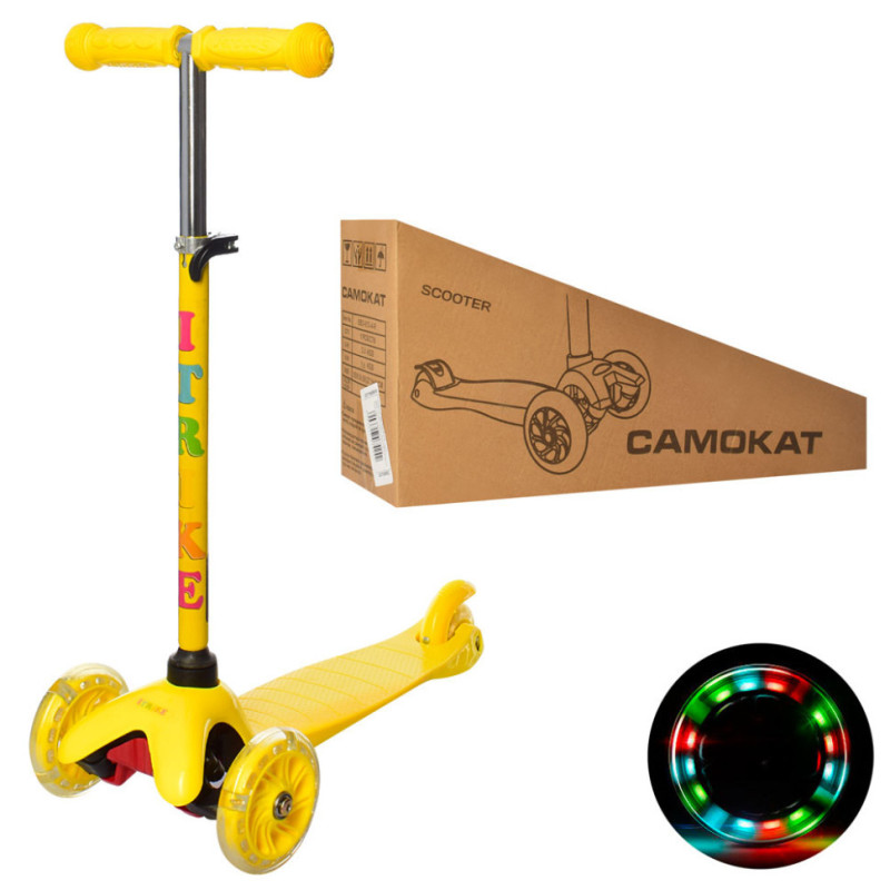 Дитячий самокат iTrike BB 3-013-4-Y MINI колеса, що світяться Дитячий самокат iTrike BB 3-013-4-Y MINI колеса, що світяться