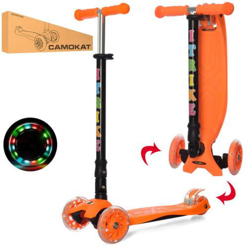 Дитячий самокат iTrike JR 3-003-1-OR MAXI складний Дитячий самокат iTrike JR 3-003-1-OR MAXI складний