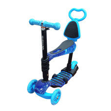 Дитячий самокат 4-х колісний 5 в 1 SC20482(Blue-1) колеса зі світлом (SC20482(Blue-1))