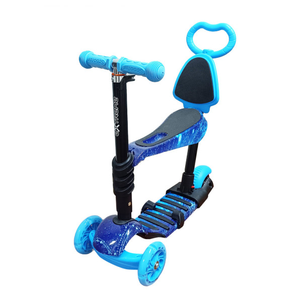 Дитячий самокат 4-х колісний 5 в 1 SC20482(Blue-1) колеса зі світлом (SC20482(Blue-1))