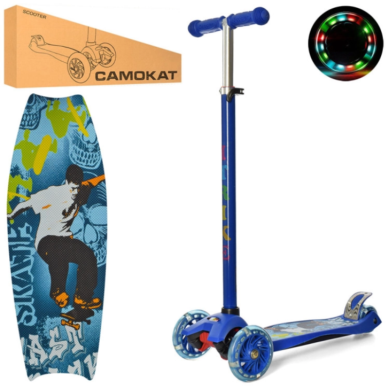 Самокат дитячий MAXI iTrike JR 3-055-1-DBL з підсвічуванням Самокат дитячий MAXI iTrike JR 3-055-1-DBL з підсвічуванням