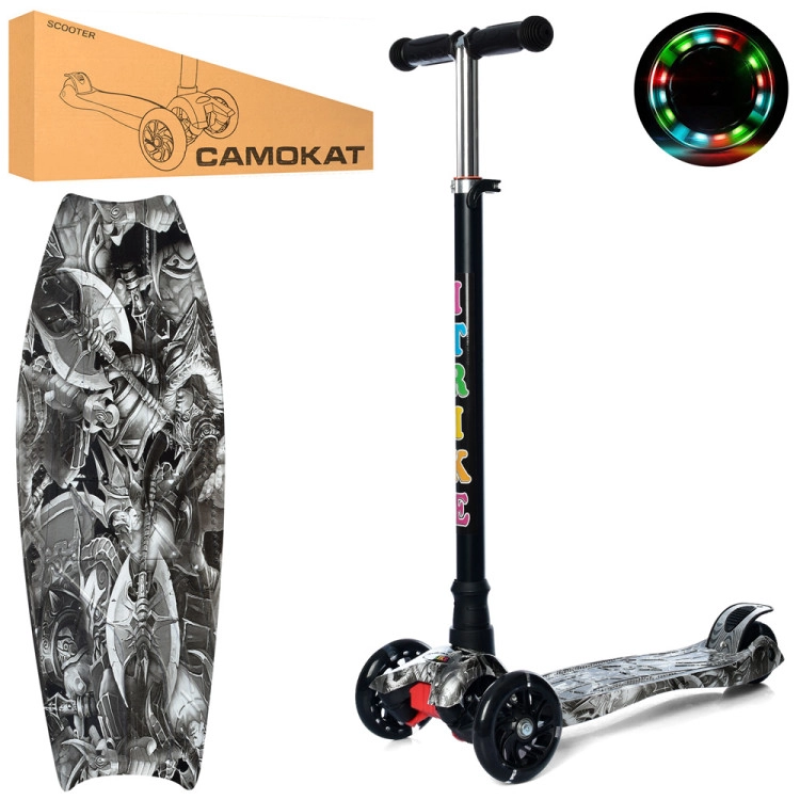 Самокат дитячий MAXI iTrike JR 3-055-3-WP10 з підсвічуванням Самокат дитячий MAXI iTrike JR 3-055-3-WP10 з підсвічуванням