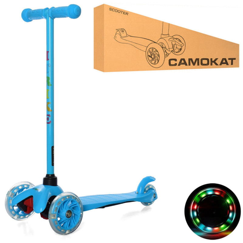 Дитячий самокат iTrike BB 3-013-5-BL MINI колеса, що світяться Дитячий самокат iTrike BB 3-013-5-BL MINI колеса, що світяться