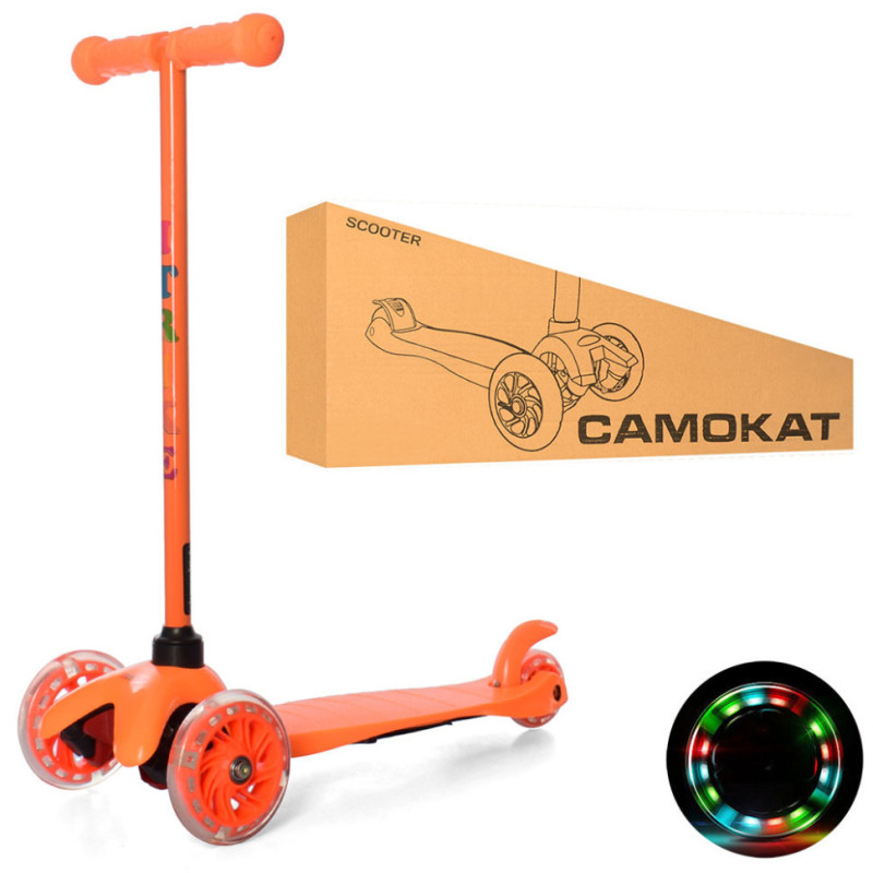 Дитячий самокат iTrike BB 3-013-5-OR MINI колеса, що світяться Дитячий самокат iTrike BB 3-013-5-OR MINI колеса, що світяться