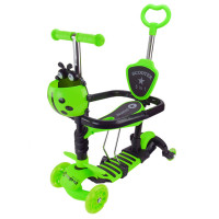 Самокат дитячий 3-х колісний Scooter Children's SC2501(Green) 3в1 колеса що світяться, зелений (SC2501(Green))
