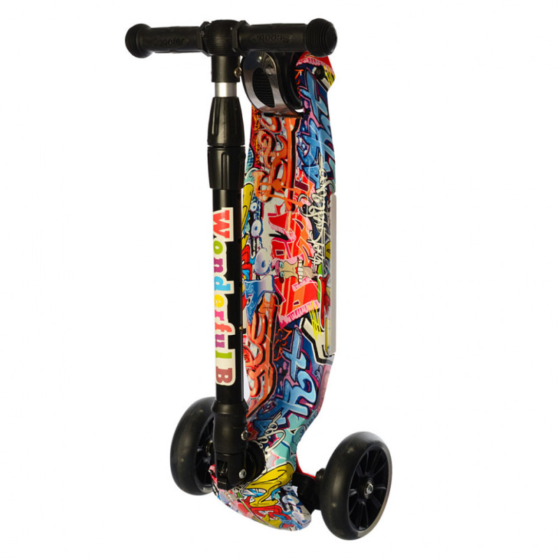 Дитячий триколісний самокат JR 3-060-10-1 світяться колеса Дитячий триколісний самокат JR 3-060-10-1 світяться колеса