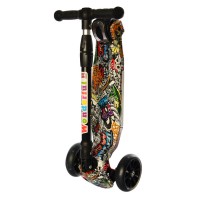 Детский трехколесный самокат JR 3-060-10-1 со светящимися колесами Детский трехколесный самокат JR 3-060-10-1 со светящимися колесами