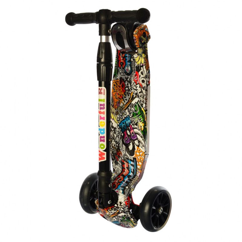 Дитячий триколісний самокат JR 3-060-10-1 світяться колеса Дитячий триколісний самокат JR 3-060-10-1 світяться колеса