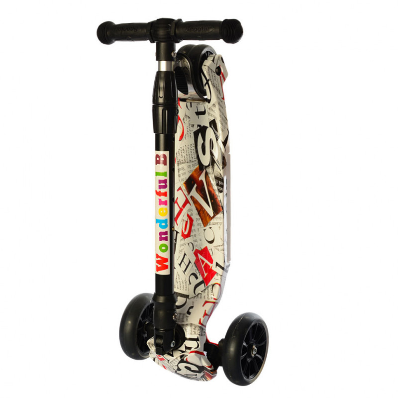 Дитячий триколісний самокат JR 3-060-10-1 світяться колеса Дитячий триколісний самокат JR 3-060-10-1 світяться колеса