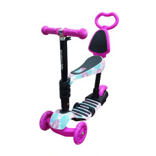 Дитячий самокат 4-х колісний 5 в 1 SC20482(Pink-1) колеса зі світлом (SC20482(Pink-1))