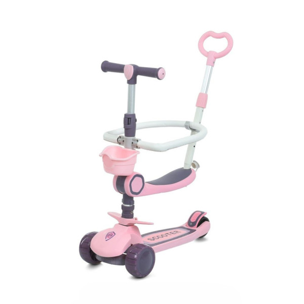 Самокат дитячий триколісний 5 в 1 JR3-133-P, колеса зі світлом (JR3-133-P)