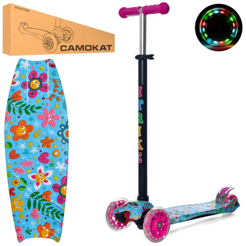 Самокат дитячий MAXI iTrike JR 3-055-1-WP16 з підсвічуванням Самокат дитячий MAXI iTrike JR 3-055-1-WP16 з підсвічуванням