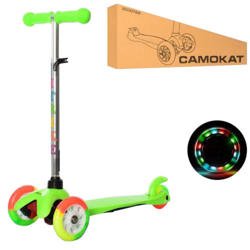 Дитячий самокат iTrike BB 3-013-4-A-GR MINI колеса, що світяться Дитячий самокат iTrike BB 3-013-4-A-GR MINI колеса, що світяться