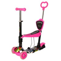 Дитячий самокат-біговел JR 3-058-K з сидінням і батьківською ручкою Дитячий самокат-біговел JR 3-058-K з сидінням і батьківською ручкою