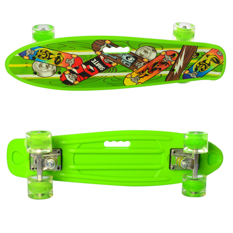Детский скейт Пенни борд MS 0749-6 с ручкой Детский скейт Пенни борд MS 0749-6 с ручкой