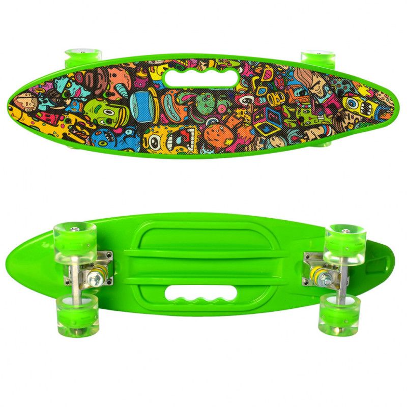 Скейтборд. Пенніборд MS 0461-2 з ручкою Скейтборд. Пенніборд MS 0461-2 з ручкою