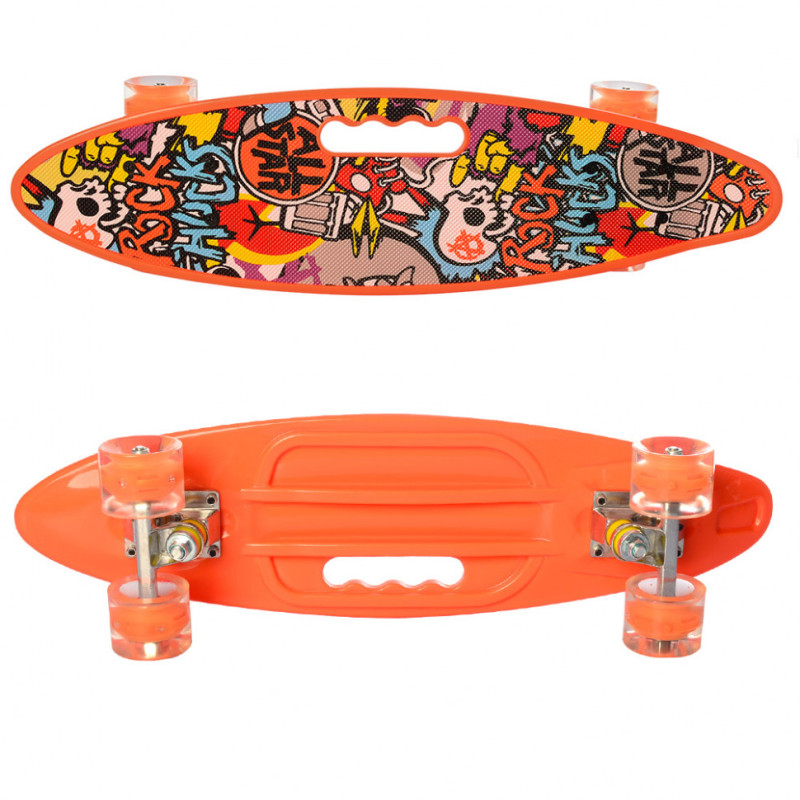 Скейтборд. Пенниборд MS 0461-2  с ручкой Скейтборд. Пенниборд MS 0461-2  с ручкой