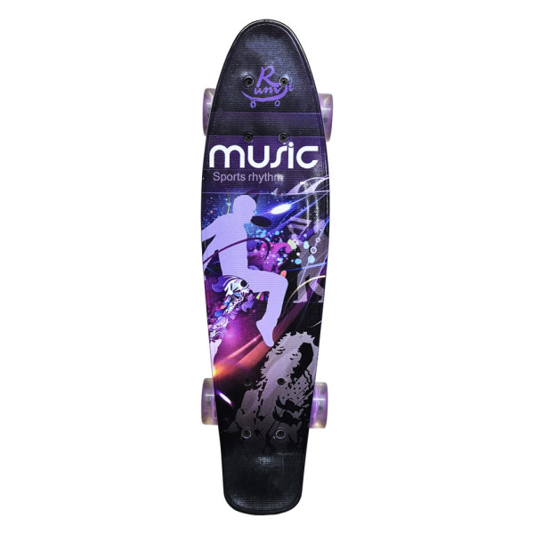 Скейт "Пенні борд" Bambi SC20410 колеса зі світлом, принт, 56 см (SC20410)