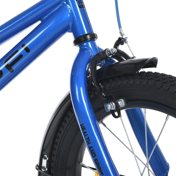 Велосипед дитячий MB 14012-1, 14 дюймів, синій (MB 14012-1)
