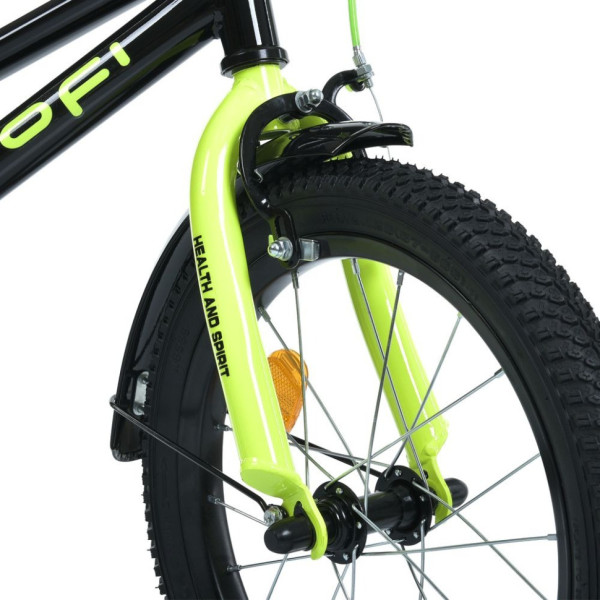 Велосипед дитячий MB 16015-1 колеса 16 дюймів, чорно-зелений (MB 16015-1)