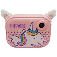 Детский игровой фотоаппарат с принтером Unicorn 2 камеры (основная и фронтальная)