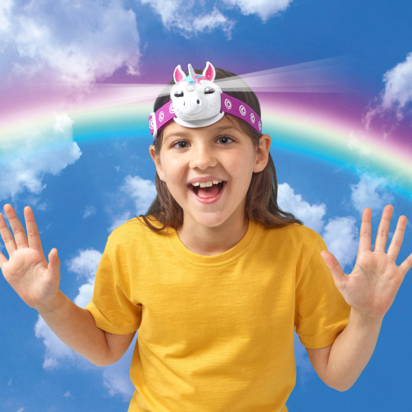 Дитячий налобний ліхтарик Казковий єдиноріг Brainstorm Toys E2074 зі світлом та звуком (E2074)