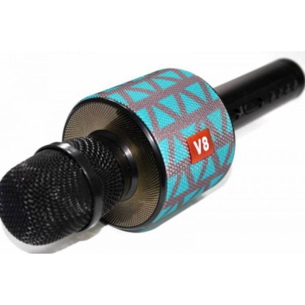 Караоке микрофон с колонкой V8 беспроводной