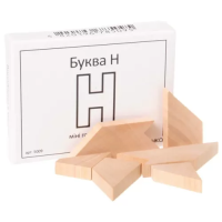 Карманная мини головоломка Буква Н Заморочка 5009 деревянная(5009)