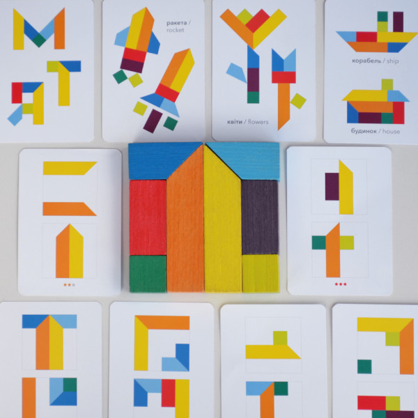 Деревянная головоломка "Танграм 8"  Igroteco 900446, 8 элементов(900446)