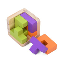 Дерев'яна Куб-головоломка MD 0758-3 підставка 6 елементів (MD 0758-3)