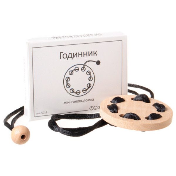 Мини головоломка Часы заморочка 5012 деревянная