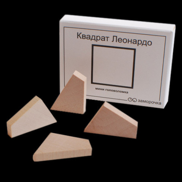 Мини головоломка Квадрат Леонардо Заморочка 5004 деревянная