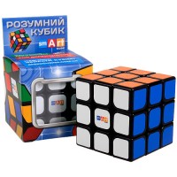Класичний кубик Рубіка 3х3х3 Чорний Флюо Smart Cube SC321