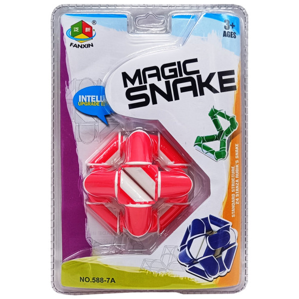 Головоломка Кубик Рубик "Змейка" 588-7A(Black) Красный(588-7A(Red))