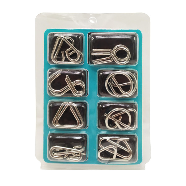 Набор металлических головоломок  2088F-G, 8 шт  Бирюзовый(2088F-G(Turquoise))