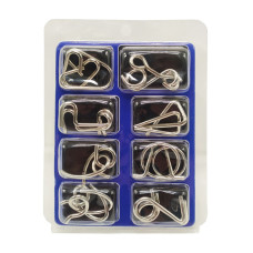 Набор металлических головоломок  2088F-G, 8 шт  Голубой(2088F-G(Blue))