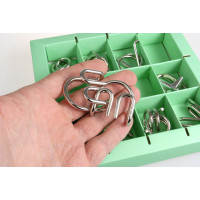 Набір головоломок Metall Puzzles green Eureka 3D Puzzle 473357, 10 головоломок (473357)