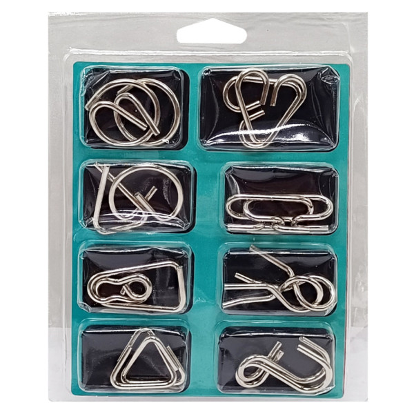 Набір металевих головоломок "Metal Puzzle" 808A-C-B(Turquoise) 8 штук в наборі (808A-C-B(Turquoise))