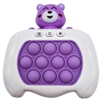 Электронная приставка Pop It консоль Quick Push Finger Press Мишка 221B-2(Violet)