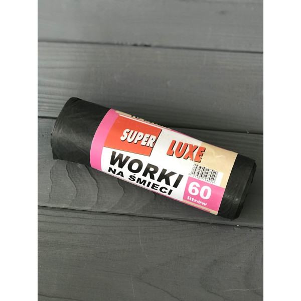 Пакети для сміття "super luxe" 60л.