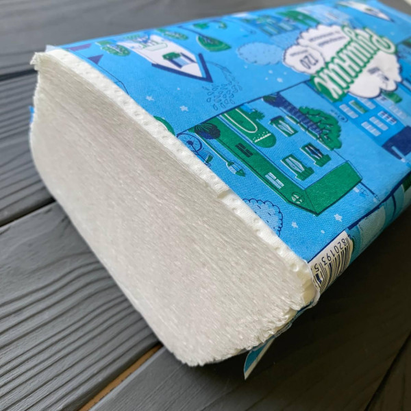 Полотенце бумажное Альбатрос белый V целлюлозный (120шт/уп|25уп/ящ)
