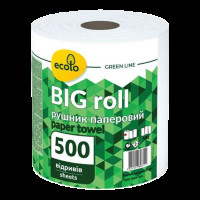 Рушник паперовий "Ecolo" Big Roll  2шари білий (1рул/уп)(9100)