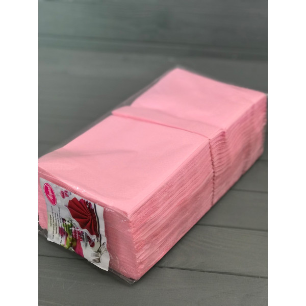 Двошарові серветки рожеві БС06