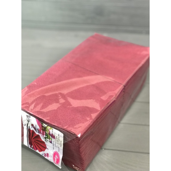 Двошарові серветки бордо БС07