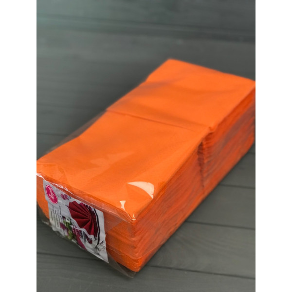 Двошарові серветки помаранчеві БС08